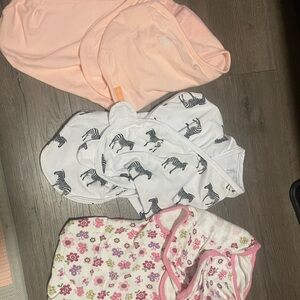 Baby Swaddle Blanket Set - Pink, White, Floral, Zebra